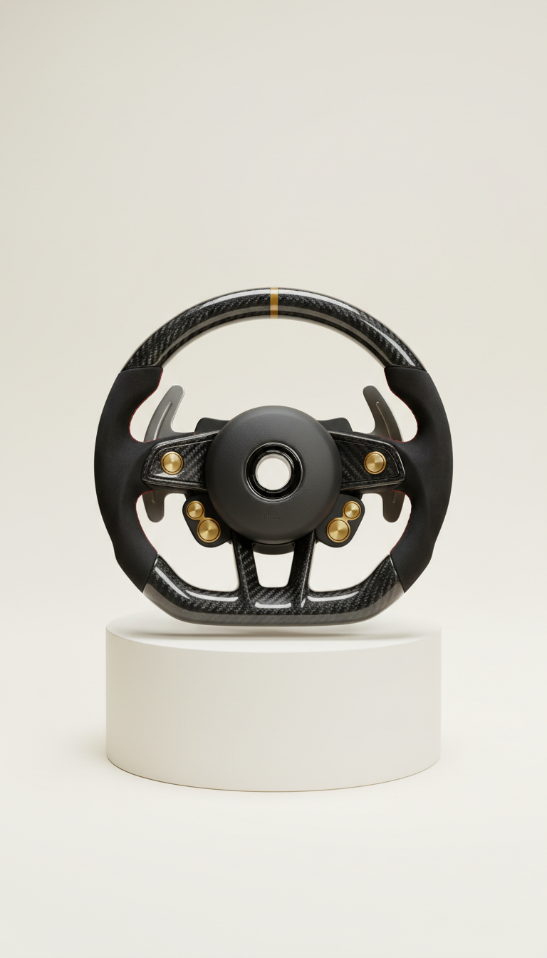 Volante deportivo de fibra de carbono