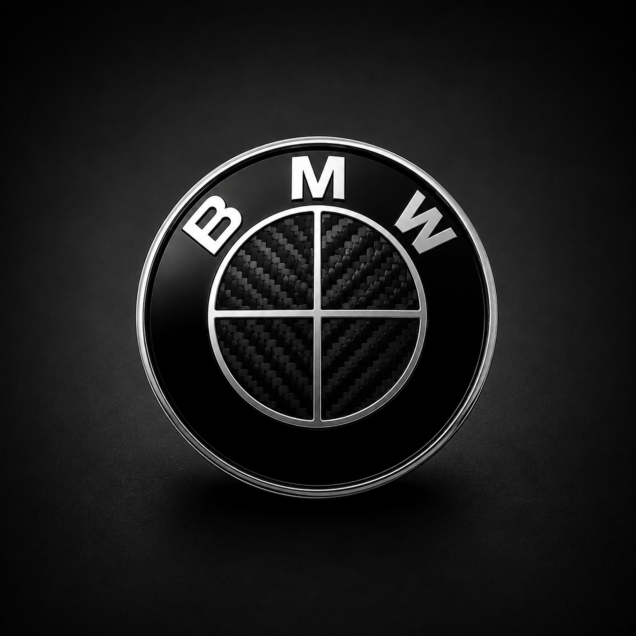 BMW - Emblema fibra de carbono y negro